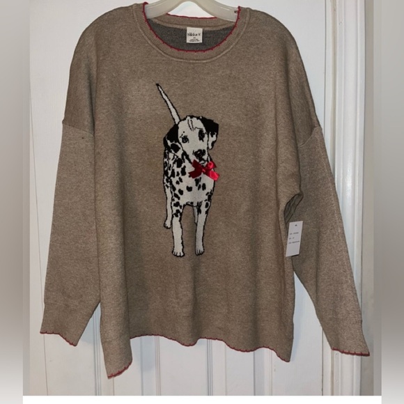 Nikka K Sweaters - NWT, Nikka K Dog Lover’s Sweater, Size 2X